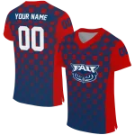 custom florida atlantic owls stacked rectangle blue jersey best selling