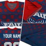 custom florida atlantic owls stacked rectangle blue jersey best selling