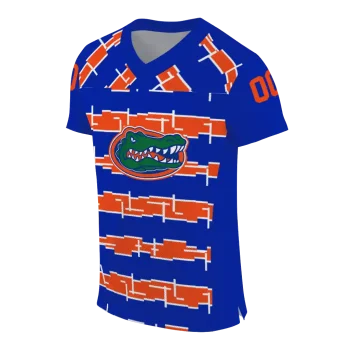 custom florida gators layered grids blue jersey fashion forward