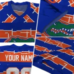 custom florida gators layered grids blue jersey best selling