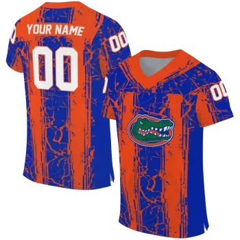 custom florida gators rugged stripes blue jersey best selling