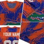 custom florida gators rugged stripes blue jersey best selling