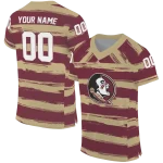 custom florida state seminoles art stripe garnet jersey best selling