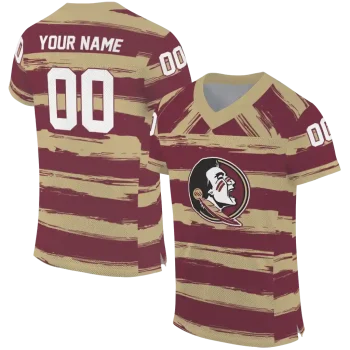 custom florida state seminoles art stripe garnet jersey best selling