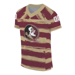 custom florida state seminoles art stripe garnet jersey best selling