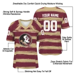 custom florida state seminoles art stripe garnet jersey best selling