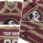 custom florida state seminoles art stripe garnet jersey best selling