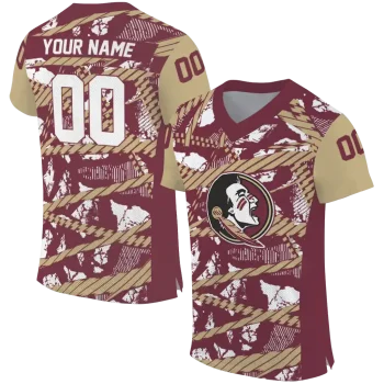 custom florida state seminoles camo shatter garnet jersey best selling