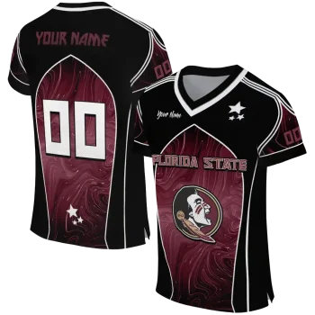 custom florida state seminoles halftone slant garnet black jersey best selling