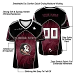 custom florida state seminoles halftone slant garnet black jersey best selling