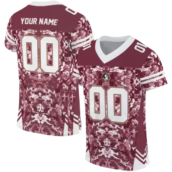 custom florida state seminoles mirrored pattern garnet jersey best selling