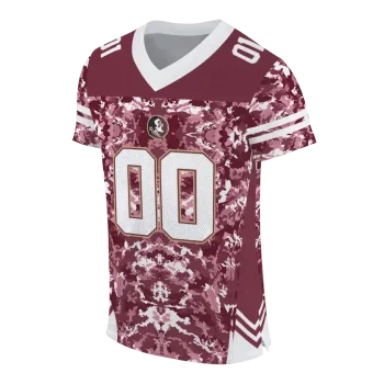 custom florida state seminoles mirrored pattern garnet jersey fashion forward