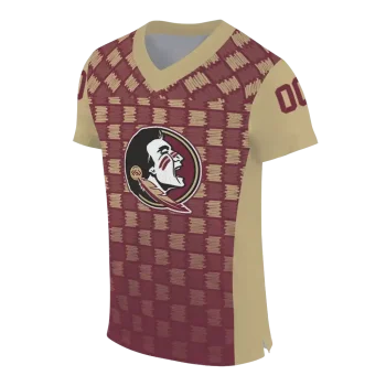 custom florida state seminoles stacked rectangle garnet jersey fashion forward