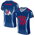 custom fresno state bulldogs dynamic dots blue jersey best selling