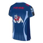 custom fresno state bulldogs dynamic dots blue jersey best selling