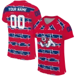 custom fresno state bulldogs layered grids red jersey best selling