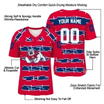 custom fresno state bulldogs layered grids red jersey best selling