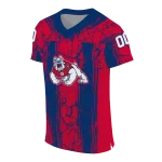 custom fresno state bulldogs rugged stripes red jersey best selling