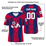 custom fresno state bulldogs rugged stripes red jersey best selling
