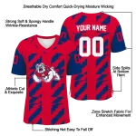 custom fresno state bulldogs stripe block red jersey best selling