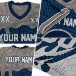 custom georgetown hoyas dripping flames blue white jersey best selling