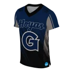 custom georgetown hoyas halftone flow blue black jersey best selling