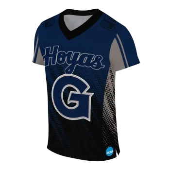 custom georgetown hoyas halftone flow blue black jersey fashion forward