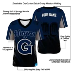 custom georgetown hoyas halftone flow blue black jersey best selling