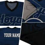 custom georgetown hoyas halftone flow blue black jersey best selling