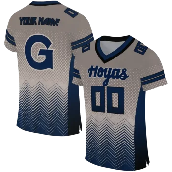custom georgetown hoyas halftone sweep grey black jersey best selling