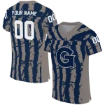 custom georgetown hoyas stripe splatter blue jersey best selling