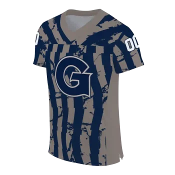 custom georgetown hoyas stripe splatter blue jersey fashion forward