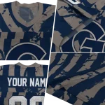 custom georgetown hoyas stripe splatter blue jersey best selling