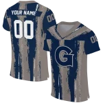 custom georgetown hoyas striped texture blue jersey best selling