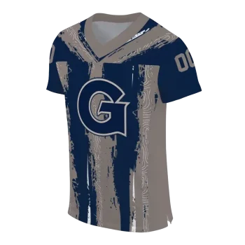 custom georgetown hoyas striped texture blue jersey fashion forward