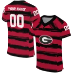custom georgia bulldogs art stripe red jersey best selling