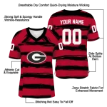 custom georgia bulldogs art stripe red jersey best selling