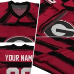 custom georgia bulldogs art stripe red jersey best selling