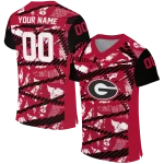 custom georgia bulldogs camo shatter red jersey best selling