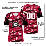 custom georgia bulldogs camo shatter red jersey best selling
