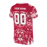 custom georgia bulldogs mirrored pattern red jersey best selling