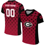 custom georgia bulldogs stacked rectangle red jersey best selling