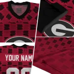 custom georgia bulldogs stacked rectangle red jersey best selling