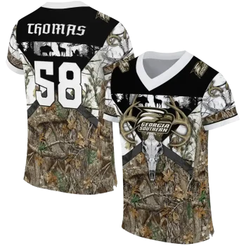 custom georgia southern eagles antler skull camouflage hunting jersey best selling