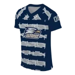 custom georgia southern eagles layered grids blue jersey best selling