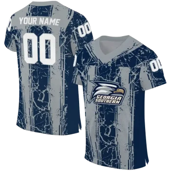 custom georgia southern eagles rugged stripes blue jersey best selling