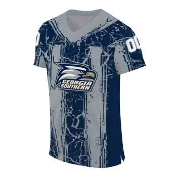 custom georgia southern eagles rugged stripes blue jersey fashion forward
