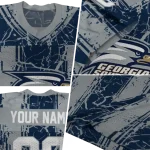 custom georgia southern eagles rugged stripes blue jersey best selling