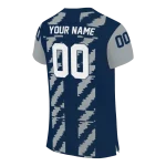 custom georgia southern eagles stripe block blue jersey best selling