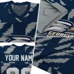 custom georgia southern eagles stripe block blue jersey best selling